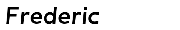 Frederic font preview